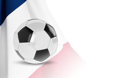 Soccer ball with flag of Franceのイラスト素材