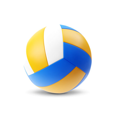 Volleyball ball isolated on white backgroundのイラスト素材