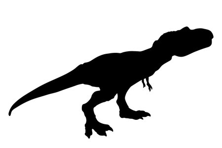 Dinosaur silhouette isolated on white backgroundのイラスト素材