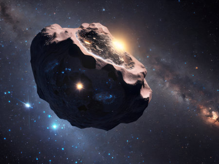 Asteroid in outer space. Generative AIの素材