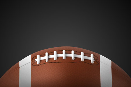 American football ball on black backgroundのイラスト素材