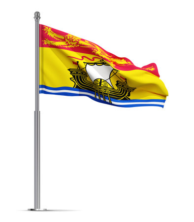 New Brunswick isolated on white background. Province of Canadaの写真素材