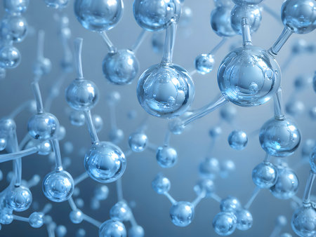 Microscopic cells. Biology or science concept. Generative AIの素材