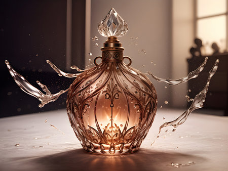 Vintage perfume bottle. Generative AIの素材