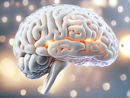Human brain model. Generative AIの素材