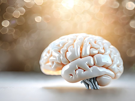 Human brain model. Generative AIの素材