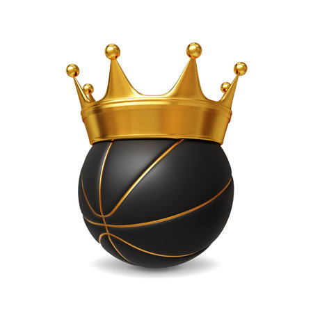 Basketball in a crown isolated on white background. 3d-renderingの写真素材