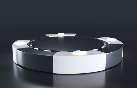 Casino chip on black background. Casino or poker concept. 3d-renderingの写真素材