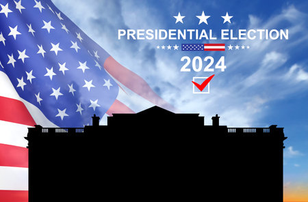 Presidential Election 2024 in United States. Vote day, November 5. US Election campaign. EPS10...