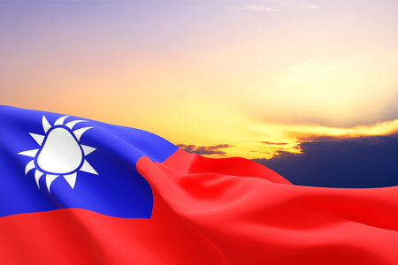 Flag of Taiwanの写真素材