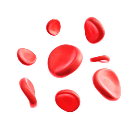 Red blood cell isolated on white background. 3d-renderingの写真素材