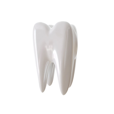 Tooth icon isolated on white background. 3d-renderingの写真素材