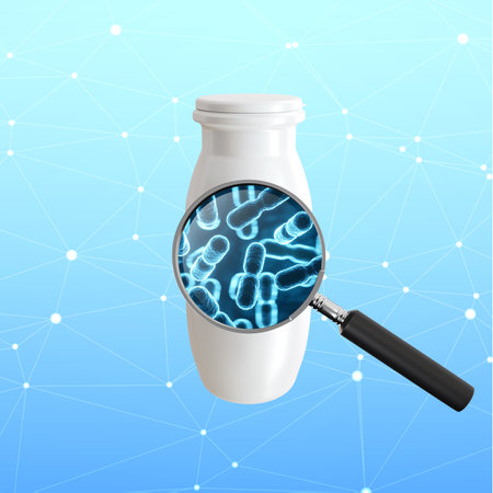 Yoghurt with probiotic contentの写真素材