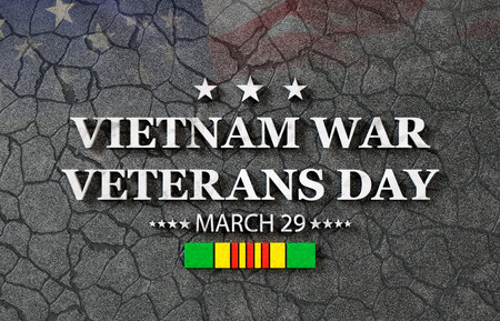 National Vietnam War Veterans Day. Celebrated in March 29th in USA. 3d-renderingの写真素材