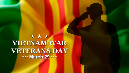 National Vietnam War Veterans Day. Celebrated in March 29th in USA. 3d-renderingの写真素材