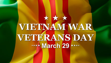National Vietnam War Veterans Day. Celebrated in March 29th in USA. 3d-renderingの写真素材