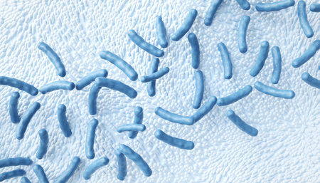 Probiotics Lactobacillus acidophilus. Human microbiome background. 3d-renderingの写真素材