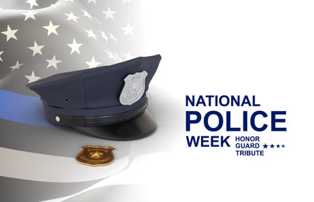National Police Week. Celebrated in the United States in May. Police Officers Honor and Memorial Dayの写真素材