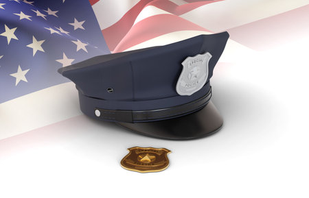 National Police Week. Celebrated in the United States in May. Police Officers Honor and Memorial Dayの写真素材