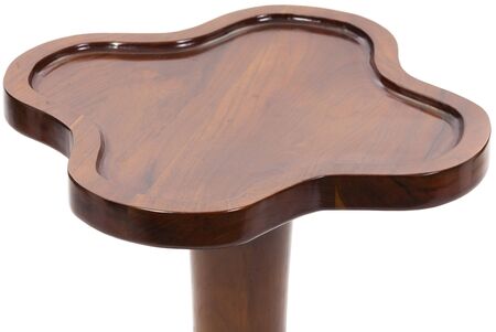 Small antique wooden table isolatedの写真素材