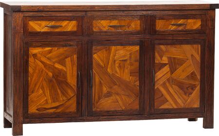 Antique wooden chest of drawers isolated on white backgroundの写真素材