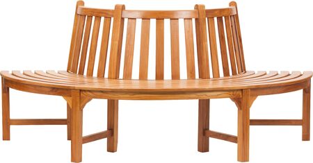 Garden wooden chair or wood bench isolated on white background and have clipping paths.の写真素材