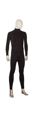 Male black thermal underwear isolated on white.の写真素材