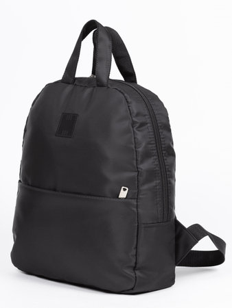 Black and red sport backpack bag isolated on white background.の写真素材