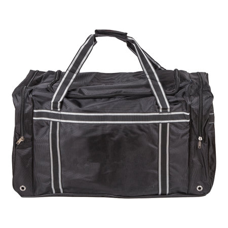 Big black sport bag isolated on white background.の写真素材