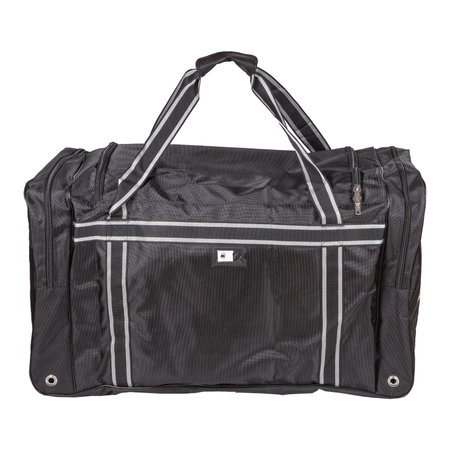 Big black sport bag isolated on white background.の写真素材