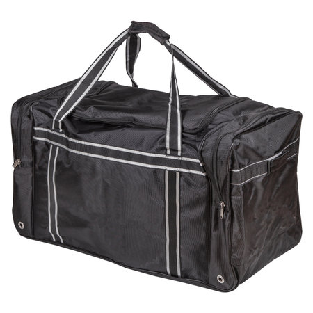 Big black sport bag isolated on white background.の写真素材