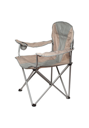 Folding camping chair on white.の写真素材