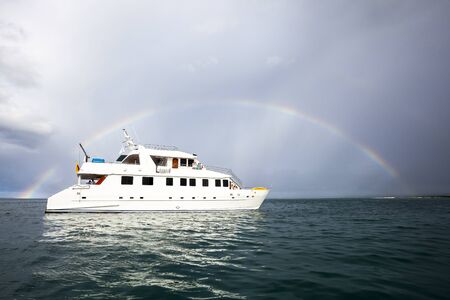 Over the rainbow is off the coast of the Galapagos Islandsのeditorial素材