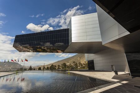 Pomasqui, ECUADOR - APRIL 15: Building UNASUR, Union of South American Nations. It is one of The most modern buildings in the region, located close to half the world. April 15, 2015 in Pomasqui, Ecuadorのeditorial素材