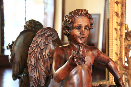 Carved wooden angel