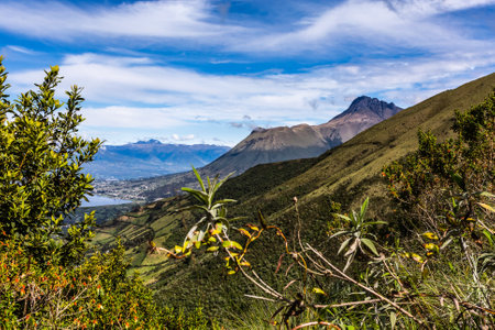 Panoramic views from CusÃ­n Hill to the surrounding area on a beautiful sunny day with blue skies...