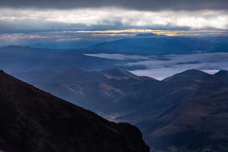 Landscapes of the Cumbal volcano in Colombia border with Ecuador