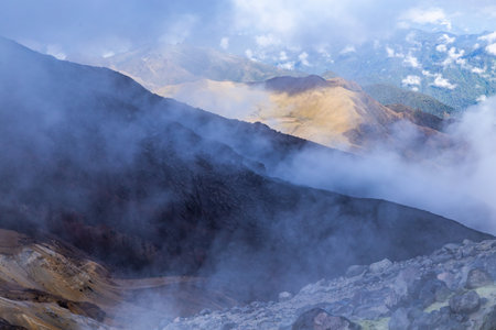 Landscapes of the Cumbal volcano in Colombia border with Ecuadorの写真素材