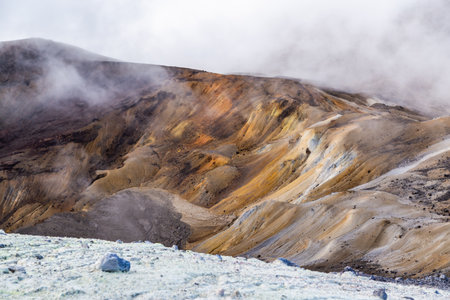 Landscapes of the Cumbal volcano in Colombia border with Ecuador