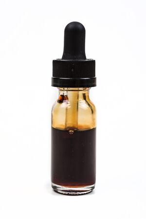 Expired vape juice isolated on white backgroundの写真素材