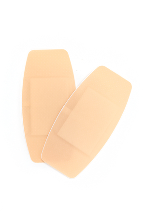 Large sticky bandage isolated on white backgroundの写真素材