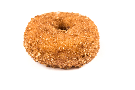 Crumb cake donut isolated on a white backgroundの写真素材