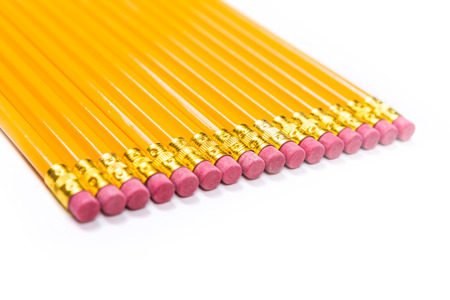 No 2 pencils isolated on white backgroundの写真素材