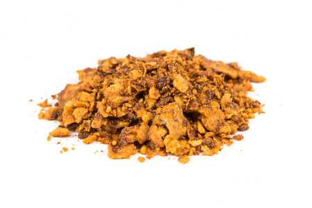 Dried refried beans isolated on white backgroundの写真素材