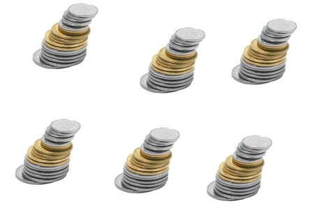metal money isolatet on white currency financesの写真素材