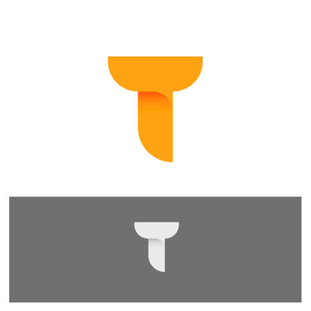 T Alphabet Abstract Letter vector icon illustration.epsのイラスト素材