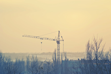 Construction craneの写真素材