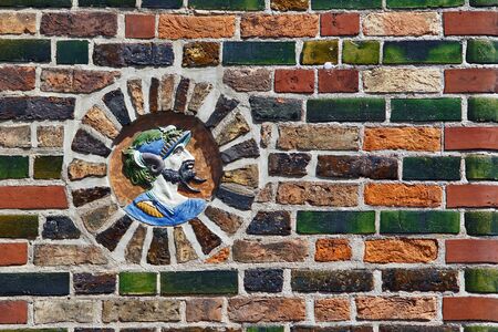 Kerkhoff House in Rostock - detailのeditorial素材