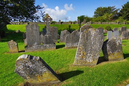 Ancient Celtic Cemetery at St Canice's Cathedral in Kilkenny - Irelandのeditorial素材