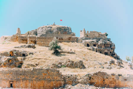 Tlos Ancient City, Mugla, Turkey. Historical wallpaper. Gorgeous view.のeditorial素材